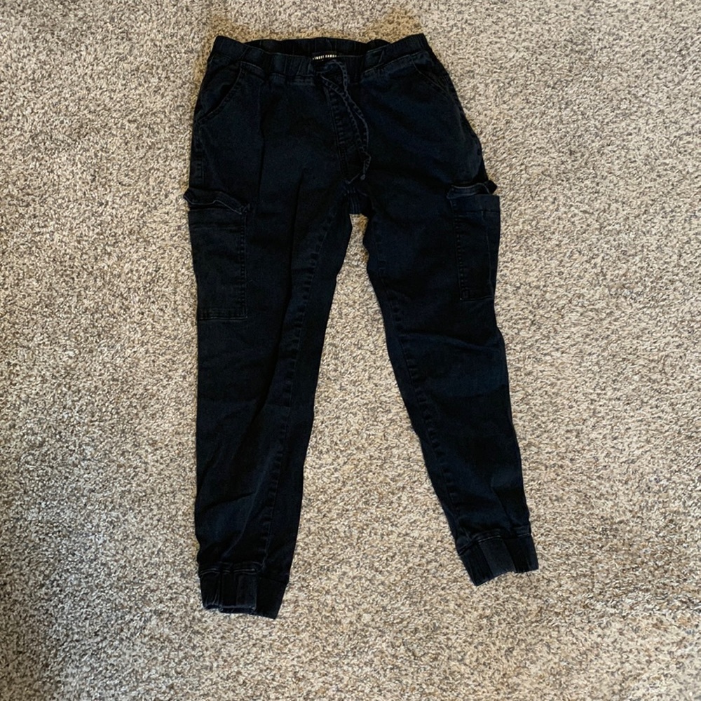 Black Jogger with Side Pocket